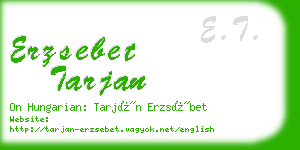 erzsebet tarjan business card